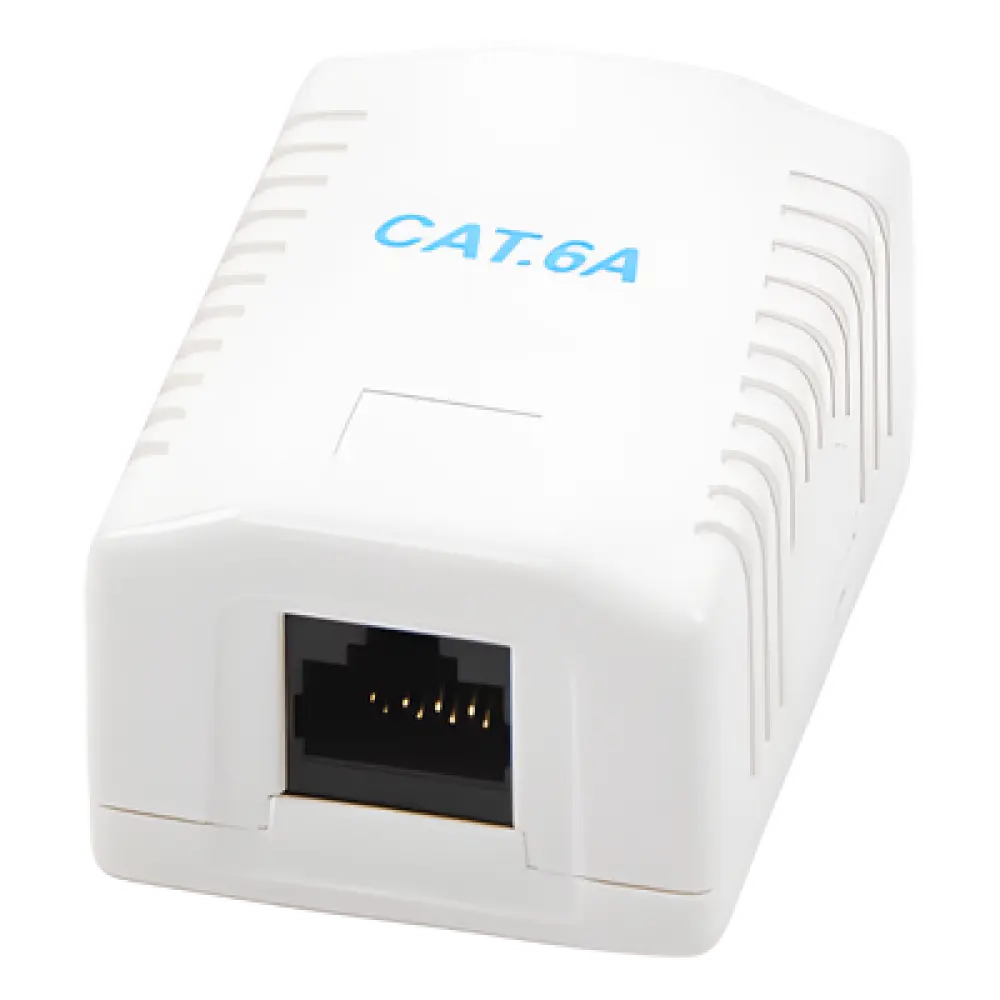 Caja de Pared / 1 Puerto / Cat6A / UTP Sin Blindaje / T568A/B / 125 VAC / 1.5 A / AWG 23-26