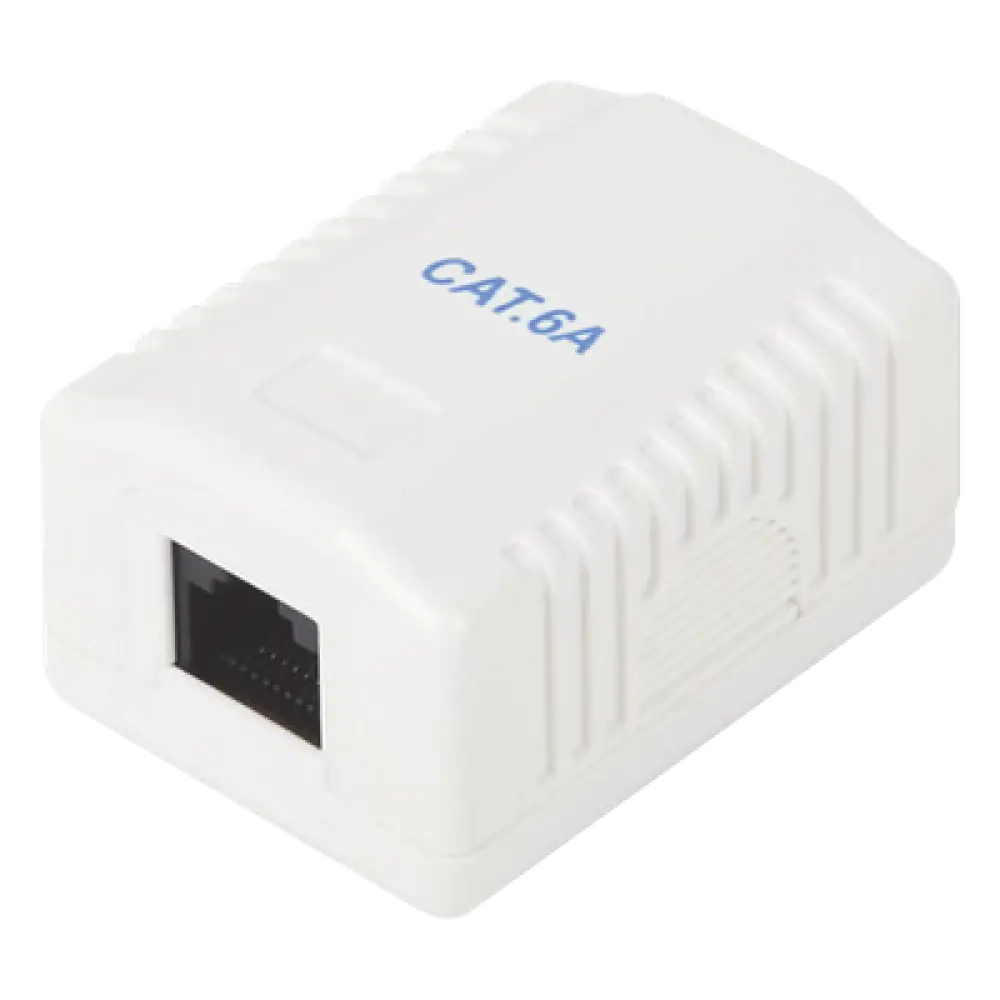 Caja de Pared / 1 Puerto / Cat6A / UTP Sin Blindaje / T568A/B / 125 VAC / 1.5 A / AWG 23-26