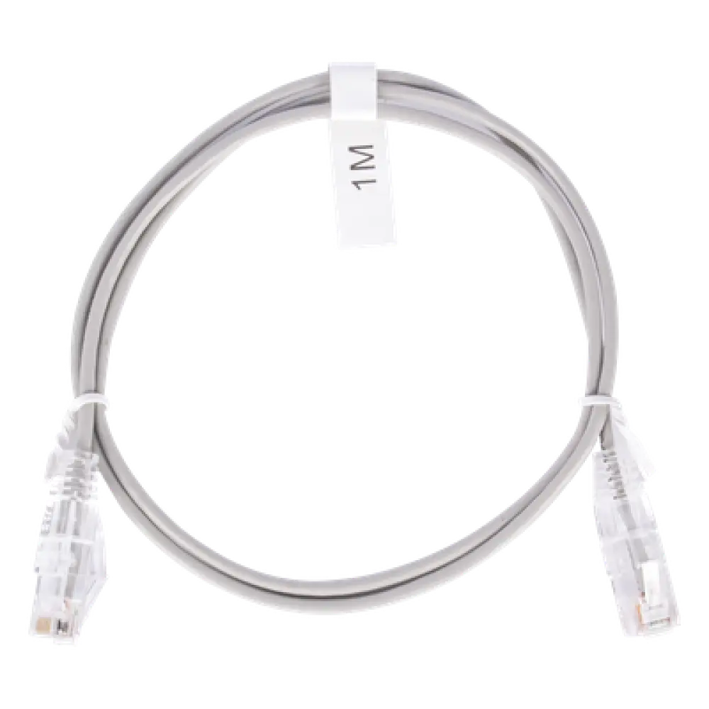 Cable de Parcheo Slim UTP Cat6 / 1 Metro (3.28 Pies) / 28 AWG / RJ45 Chapado en Oro / 10 Gbps