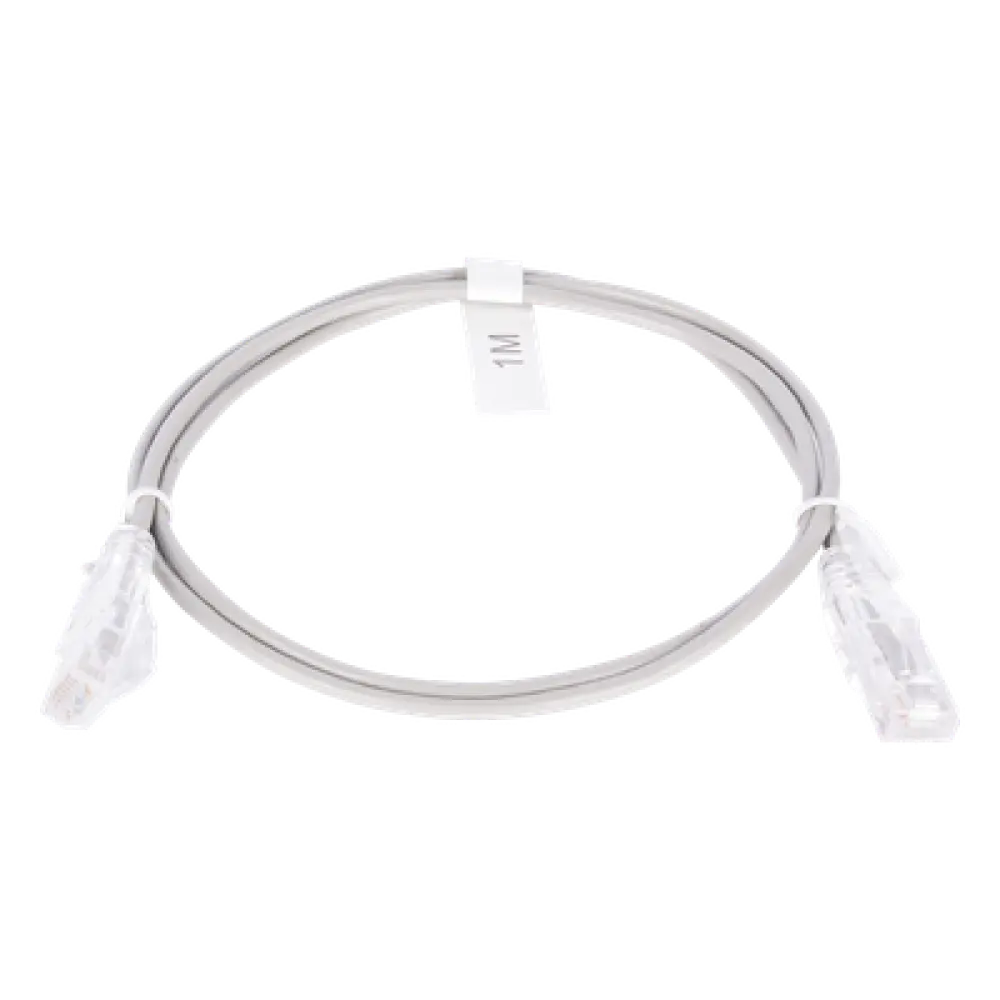 Cable de Parcheo Slim UTP Cat6 / 1 Metro (3.28 Pies) / 28 AWG / RJ45 Chapado en Oro / 10 Gbps