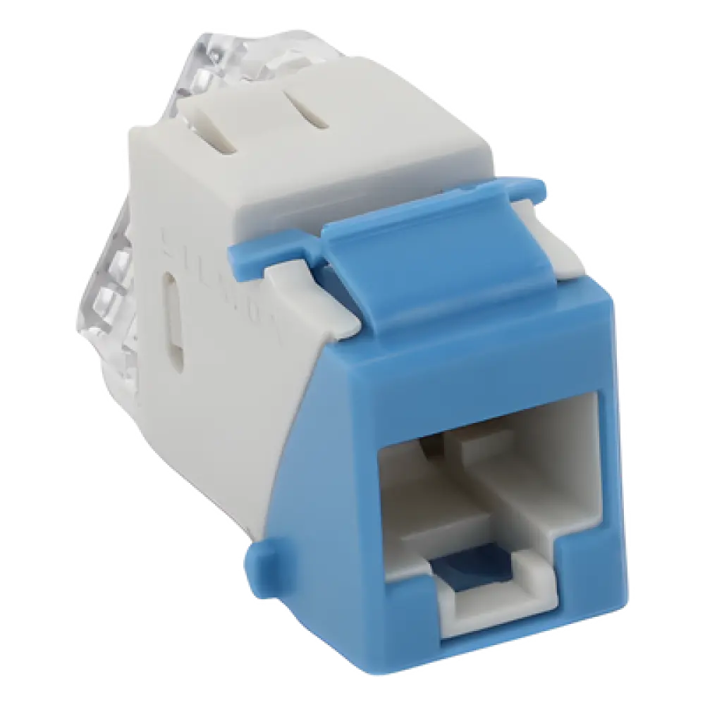 Jack Keystone Cat6 / UTP / Terminación 110 / Color Azul / -10 a 60°C / UL 94 V-0