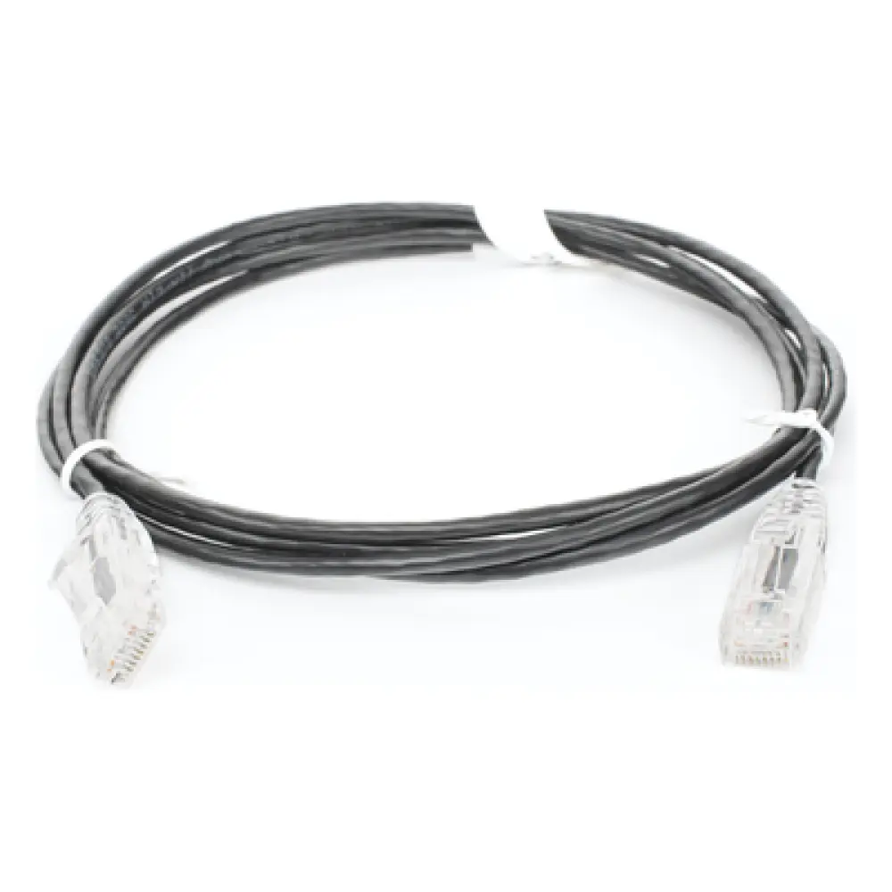 Cable de Parcheo Slim UTP Cat6 / 28 AWG / 2 m (6.56 ft) / 1 Gbps / RJ45 Chapado en Oro