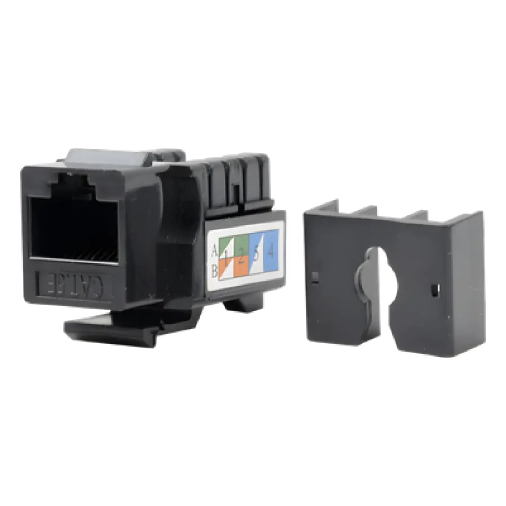 Módulo Jack Keystone / Cat5e / Terminación 110 / RJ45 / Sin Blindaje / Negro