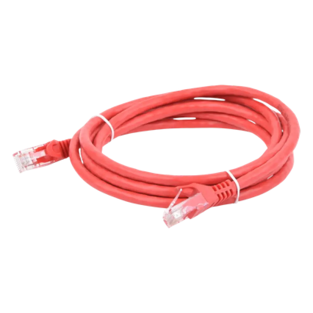 Cable de Parcheo UTP / Cat6 / 2 m (6.56 ft) / Rojo / 1 Gbps+ / IEEE 802.3