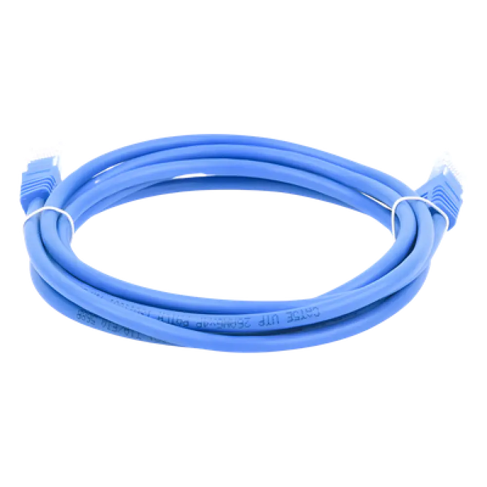 Cable de Parcheo UTP Cat5e / 2 m (6.56 ft) / Azul / 1 Gbps / RJ45
