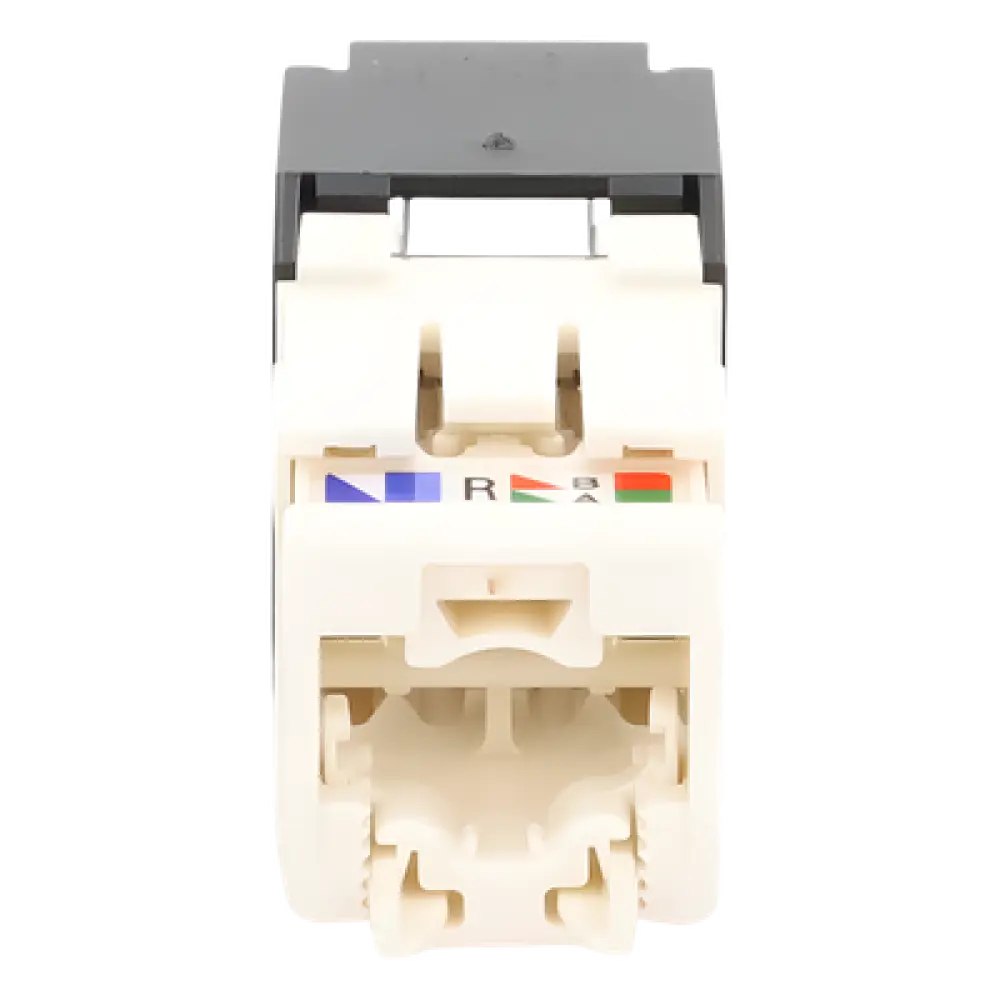 Conector Jack RJ45 / Categoría 6 / 8 Posiciones 8 Cables / Terminación TG Sin Impacto / -10°C a 65°C / Color Negro