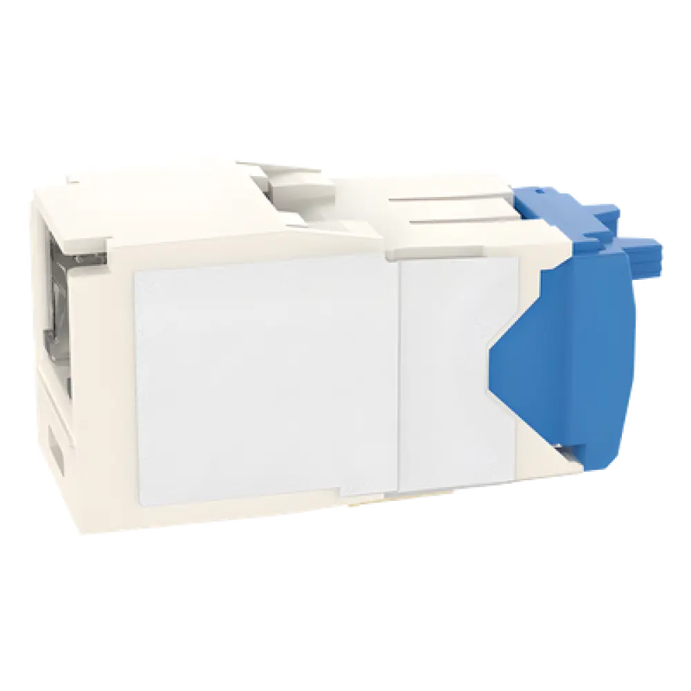 Conector Jack RJ45 / Cat 6A / 8P8C / Terminación TG sin Impacto / 22-26 AWG / -10°C a 65°C / 100W HDBaseT / Blanco