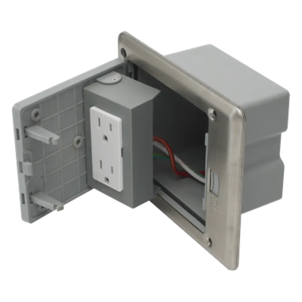 Caja de Piso / IP66 Cerrada / 120 kg Carga / 17.4x14.3x8 cm / Aluminio / TIA/EIA
