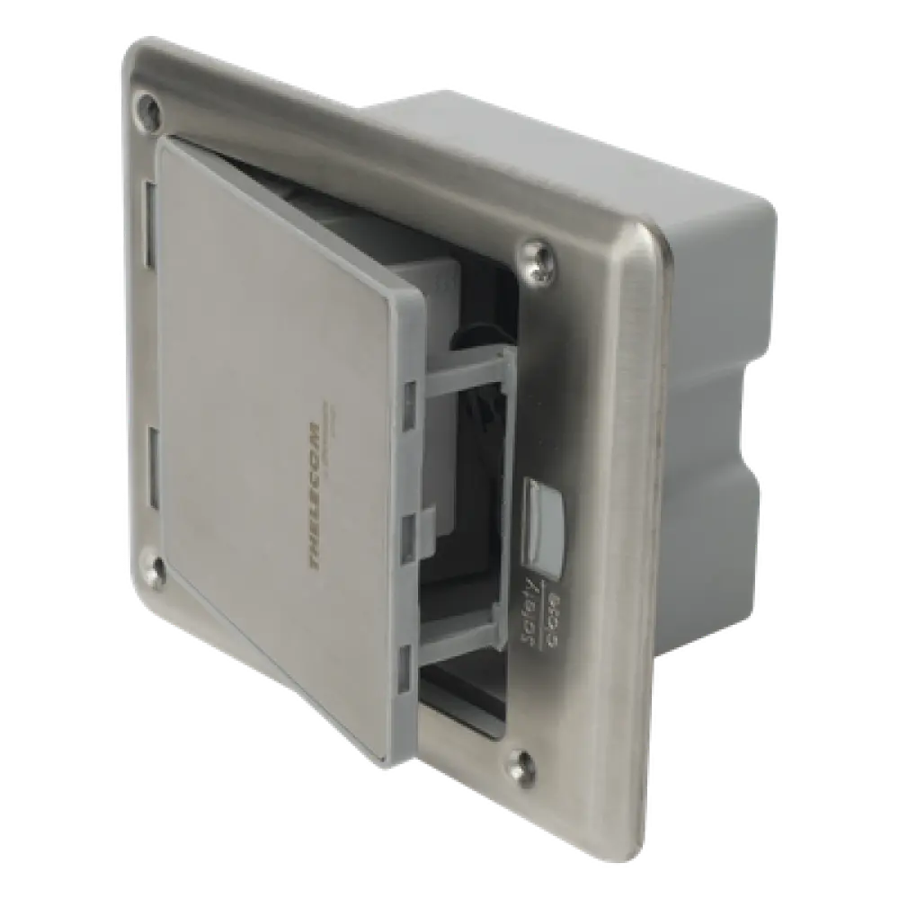 Caja de Piso / IP66 Cerrada / 120 kg Carga / 17.4x14.3x8 cm / Aluminio / TIA/EIA