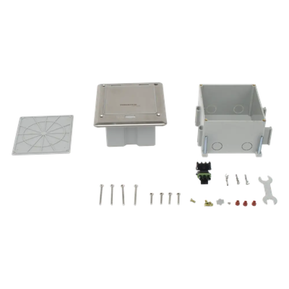 Caja de Piso / IP66 Cerrada / 120 kg Carga / 17.4x14.3x8 cm / Aluminio / TIA/EIA