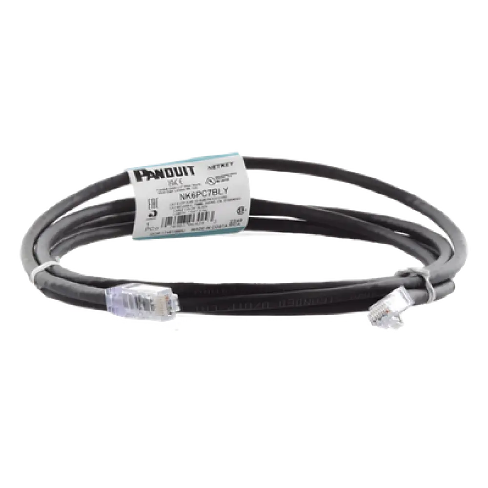 Cable de Parcheo UTP / Cat 6 / 24 AWG / 2.1 m (7 ft) / T568B / CM / Negro