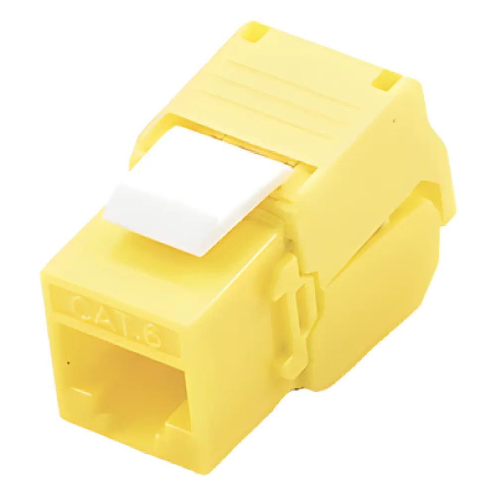 Módulo Jack Keystone / Cat6 / Toolless / Terminación 180° / UTP / Amarillo