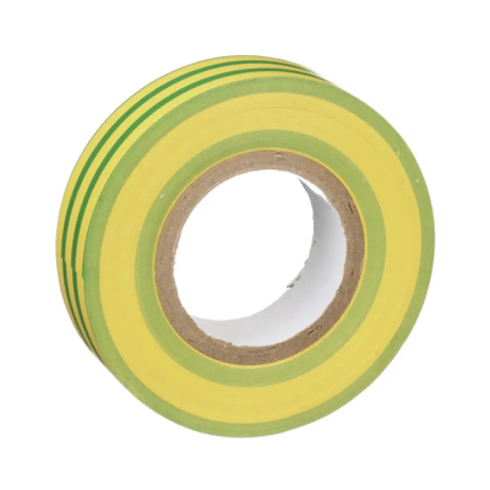 Cinta Eléctrica de Aislamiento / PVC 0.13 mm (5 mil) / 19.05 mm x 20.12 m (66 ft) / Adhesivo a Presión / Amarillo/Verde