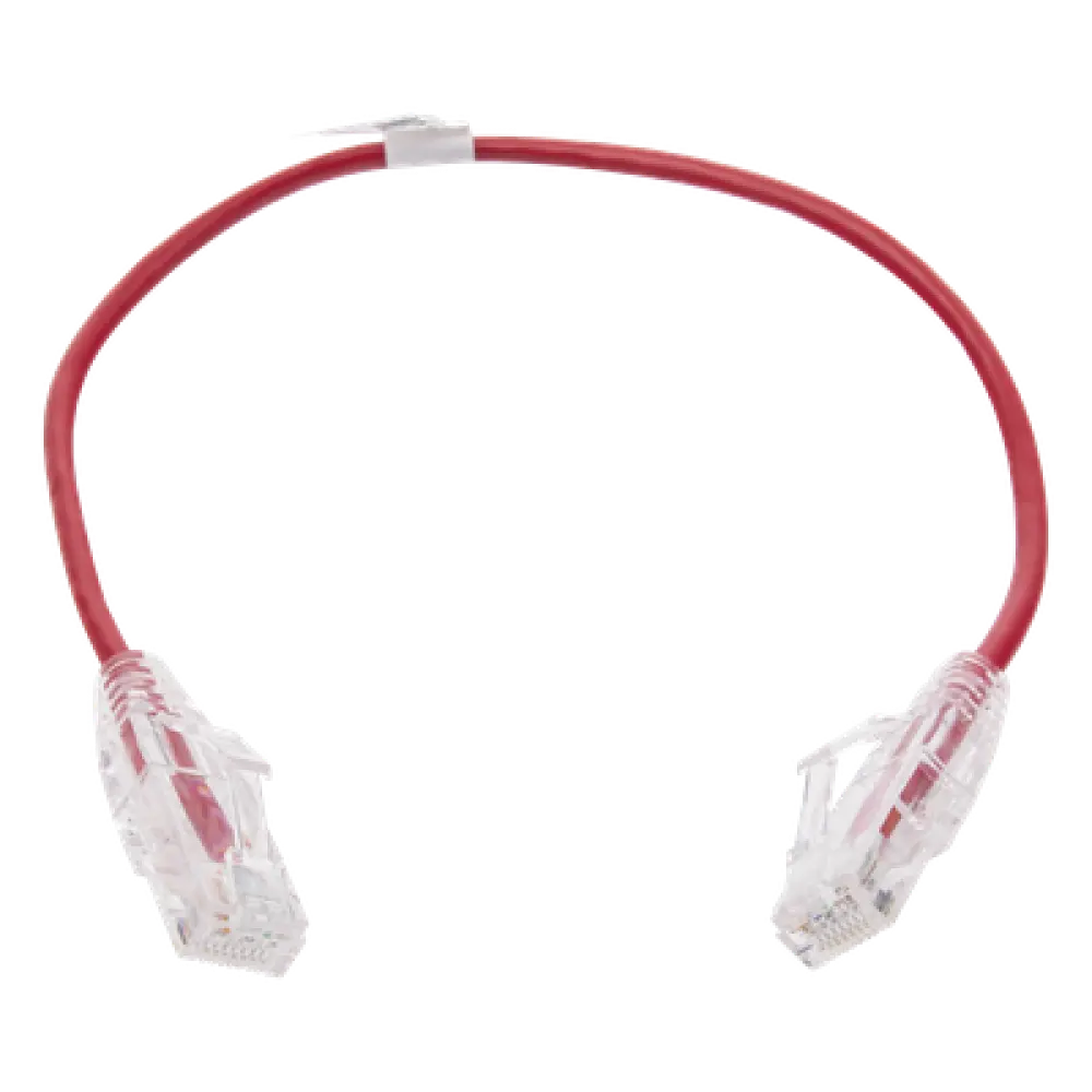 Cable de Parcheo / UTP Cat6 / 30 cm (0.98 ft) / 28 AWG / Slim / Rojo