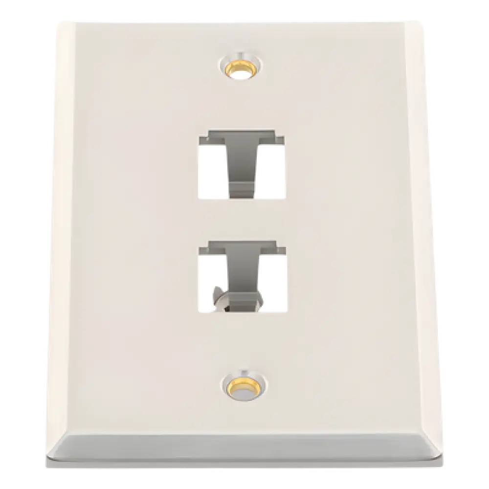 Placa de Pared Vertical / Acero Inoxidable Grado 304 / 2 Puertos Mini-Com / 2.75 x 4.5 pulgadas