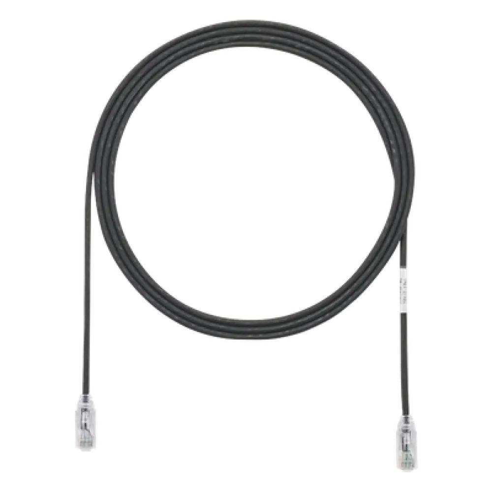 Cable de Parcheo UTP Cat6 / 28AWG Diámetro Reducido / 2.13 m (7 Pies) / Negro / CM-LSZH / PoE++