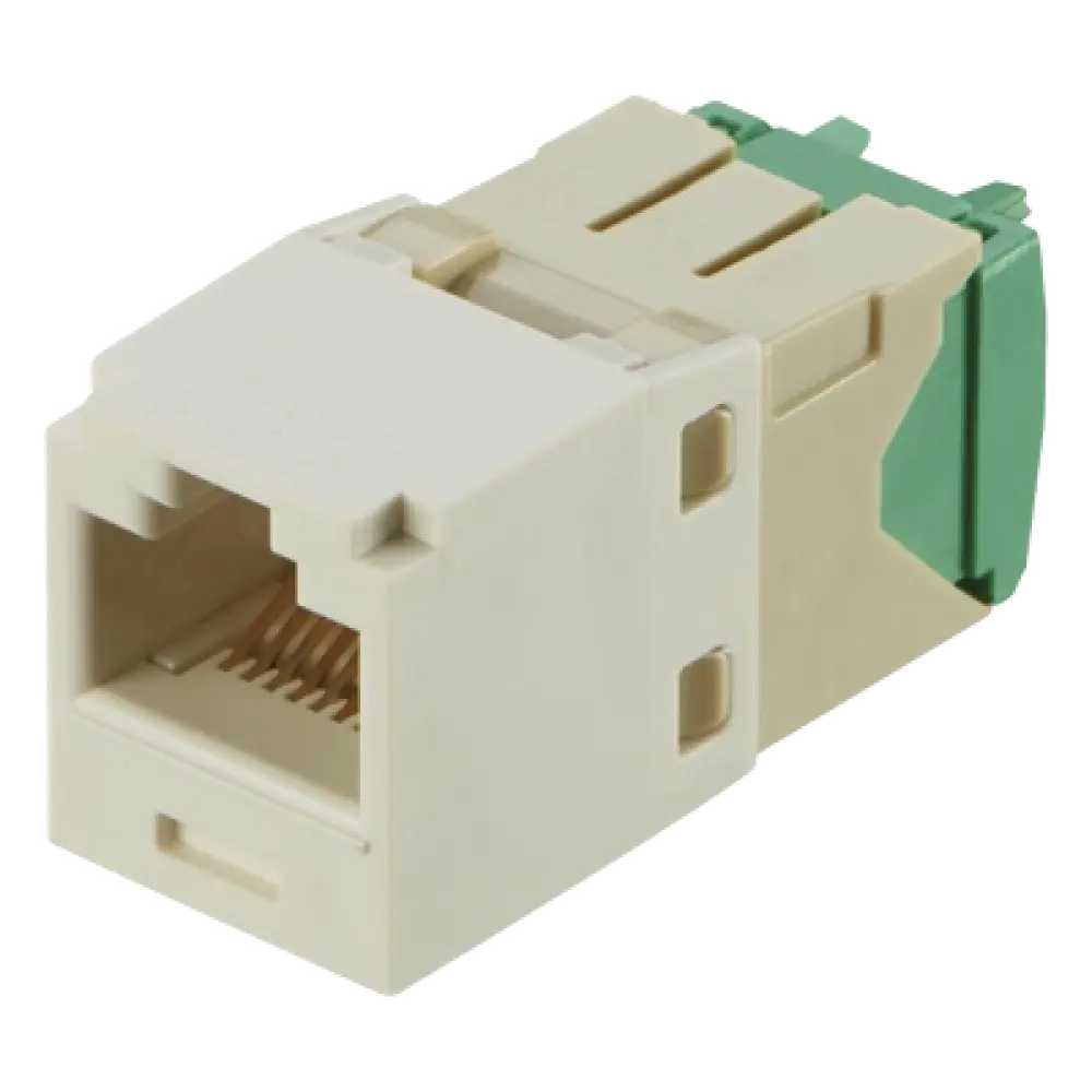 Conector Jack RJ45 / Categoría 6 / 8P8C / 28-30 AWG / Terminación sin Impacto / Color Blanco