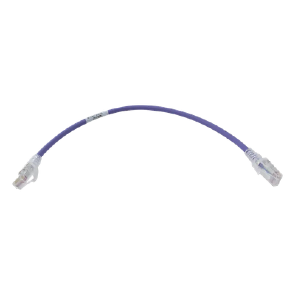 Patch Cord Modular Cat6 UTP / CM/LS0H / 0.3m (1 ft) / 26 AWG / Violeta