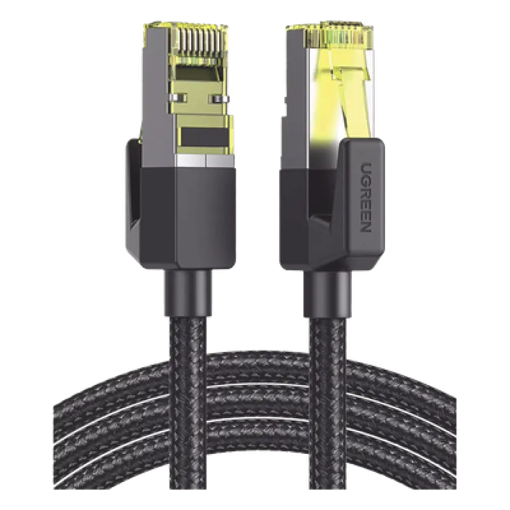 Cable Ethernet Cat7 / Blindaje F/FTP / 10 Gbps / 600 MHz / 5 m (16.40 ft) / Malla Nylon