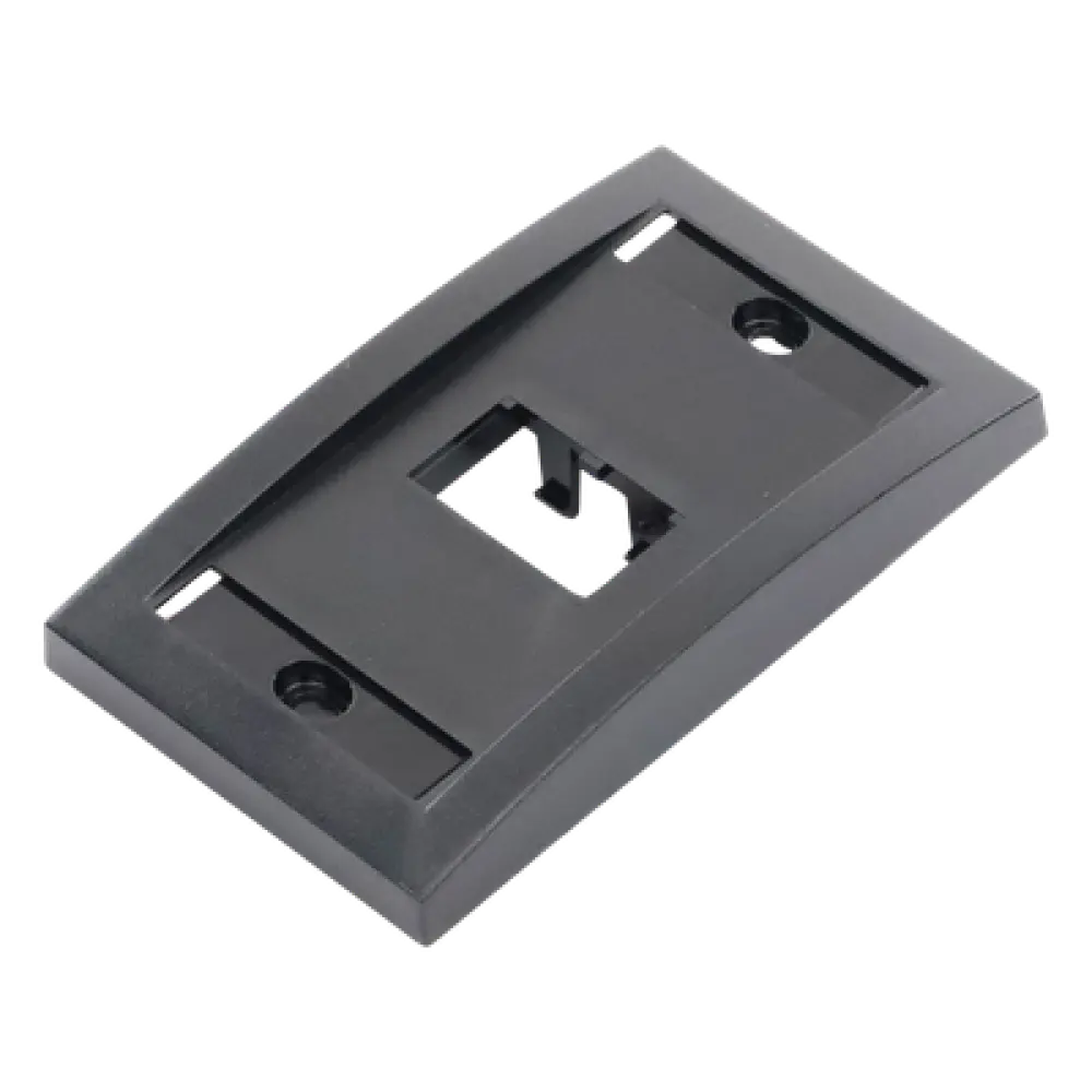 Placa de Pared Vertical / 2 Puertos Mini-Com / Con Espacio para Etiquetas / 2.75 x 4.5 pulgadas / Negro