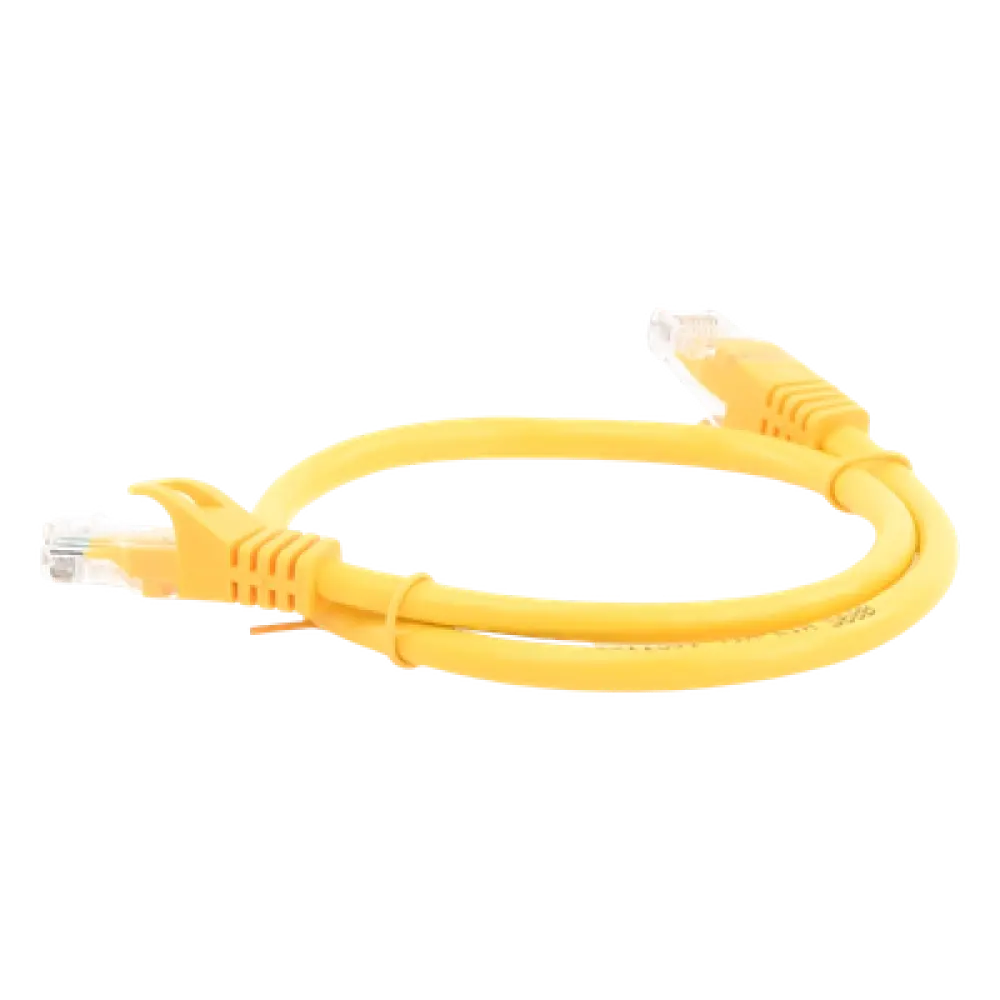 Cable de Parcheo UTP Cat6 / 0.5m (1.64 ft) / 10 Gbps / Amarillo
