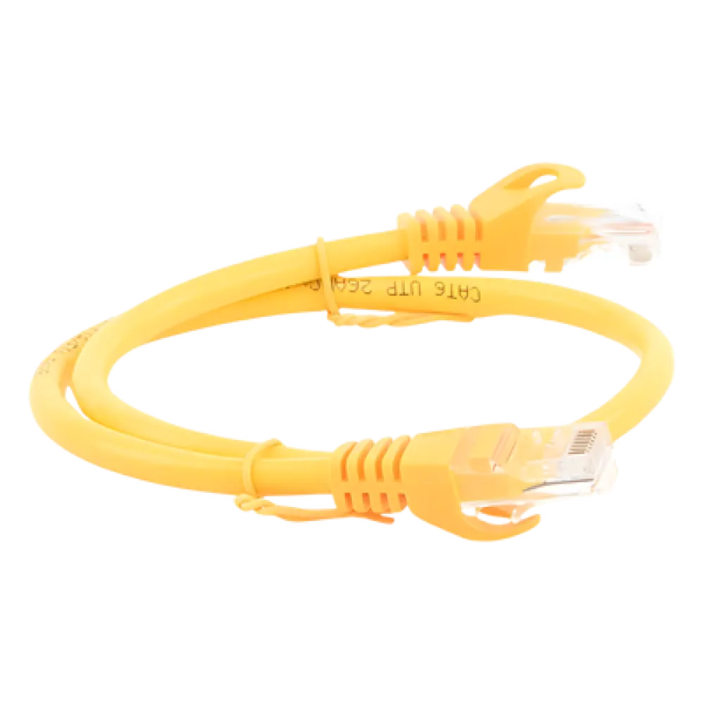 Cable de Parcheo UTP Cat6 / 0.5m (1.64 ft) / 10 Gbps / Amarillo