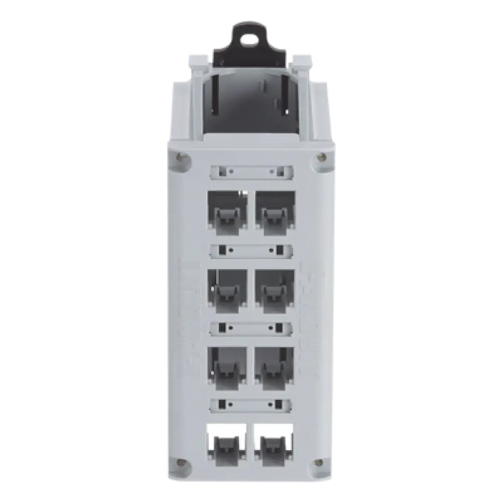 Panel de Parcheo Modular / Riel DIN 35 mm (1.38 pulgadas) / 8 Puertos Mini-Com / Blindado / Gris