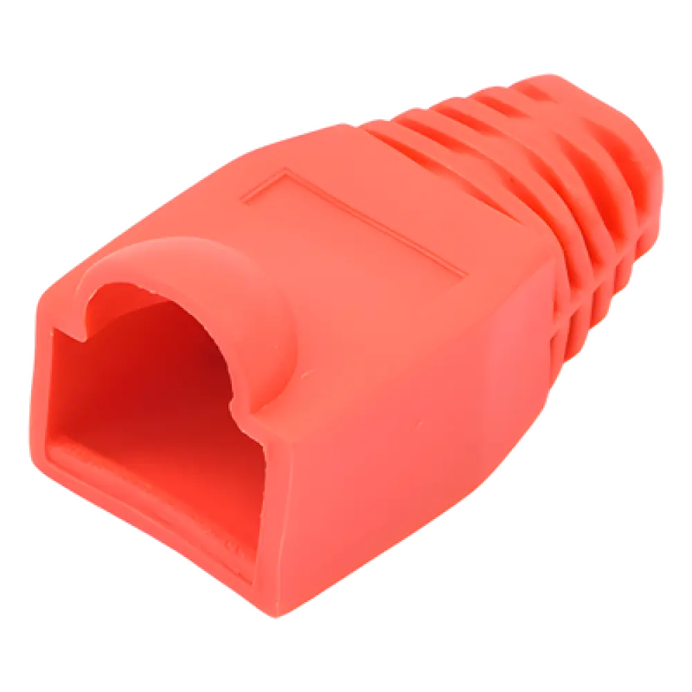 Capa Plástica para Conectores RJ45 / 27.5 mm Largo / 6.0 mm Diámetro Compatible / Color Rojo