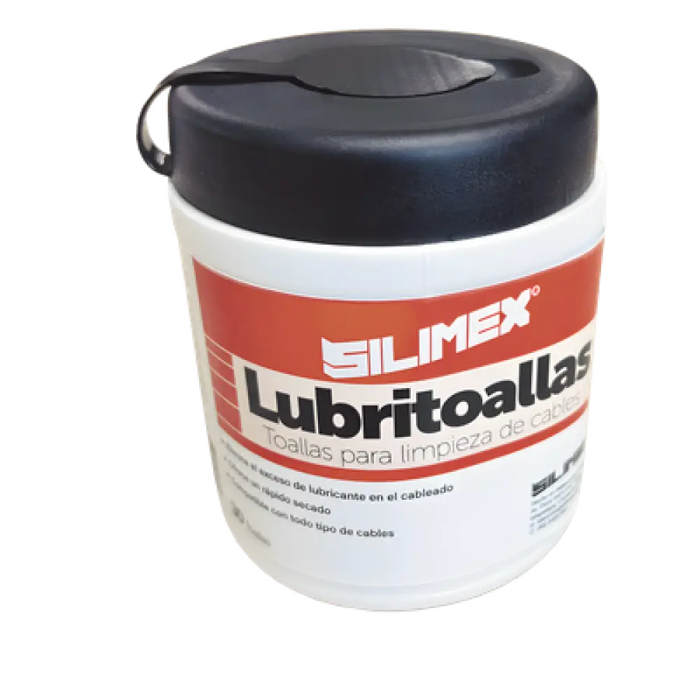 Lubritoallas para Cables / Doble Textura Rugosa y Suave / pH Neutro 7.0 / Secado Rápido / Envase Dispensador 30 Piezas