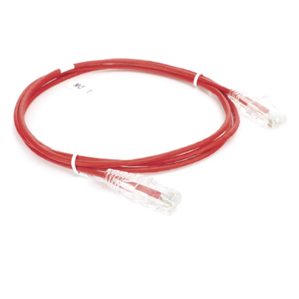 Cable de Parcheo Slim UTP / Cat6 / 1.5 m (4.92 ft) / 28 AWG / 1 Gbps / Rojo