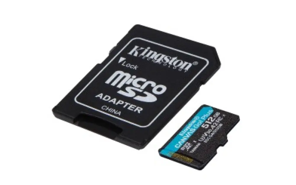 MEMORIA MICROSD KINGSTON CANVAS GO! PLUS GEN4 512GB R.200MB/S W.160MB/S CL10 UHS-I U3 V30 A2