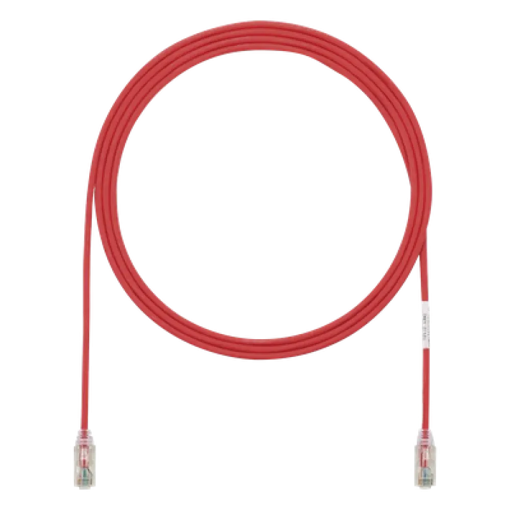 Cable de Parcheo Cat6 UTP / 28AWG Diámetro Reducido / 2.13 m (7 Pies) / LSZH-CM Doble Clasificación / PoE++ / Rojo