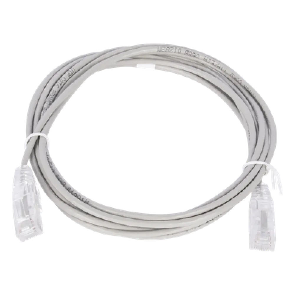 Cable de Parcheo Slim UTP Cat6 / 2 m (6.56 ft) / 28 AWG / 1 Gbps / RJ45 / Gris