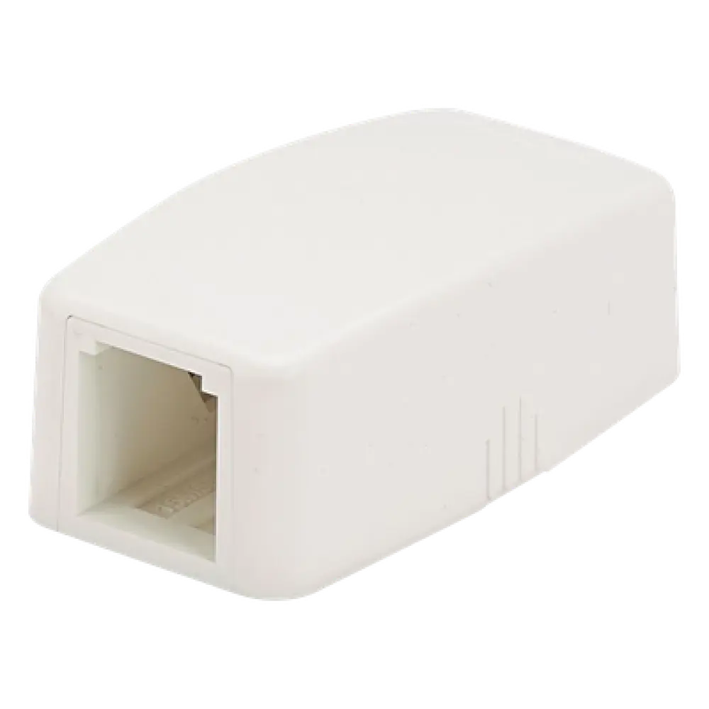 Caja de Montaje en Superficie / 1 Puerto Mini-Com / ABS / 1.48 x 0.98 x 2.6 in / Blanco Mate
