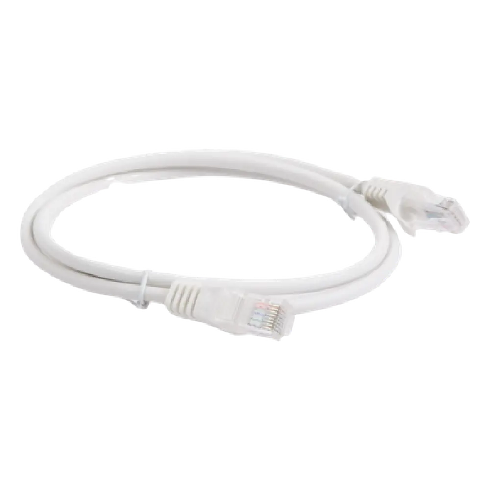Cable de Parcheo UTP Cat5e / 1 Metro (3.28 Pies) / Blanco / RJ45 / 100 Ohms