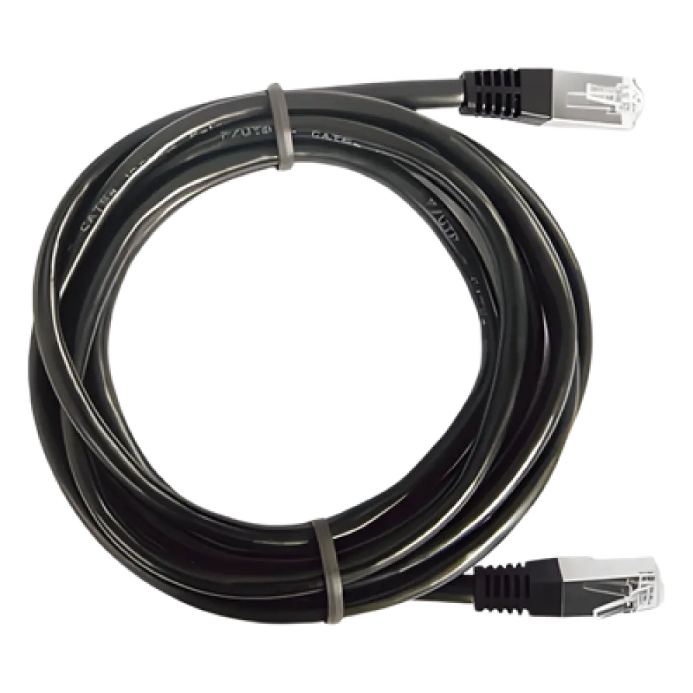 Cable de Parcheo FTP Cat5e / 1 m (3.28 ft) / 10/100Base-T/TX / Blindaje Global / Negro