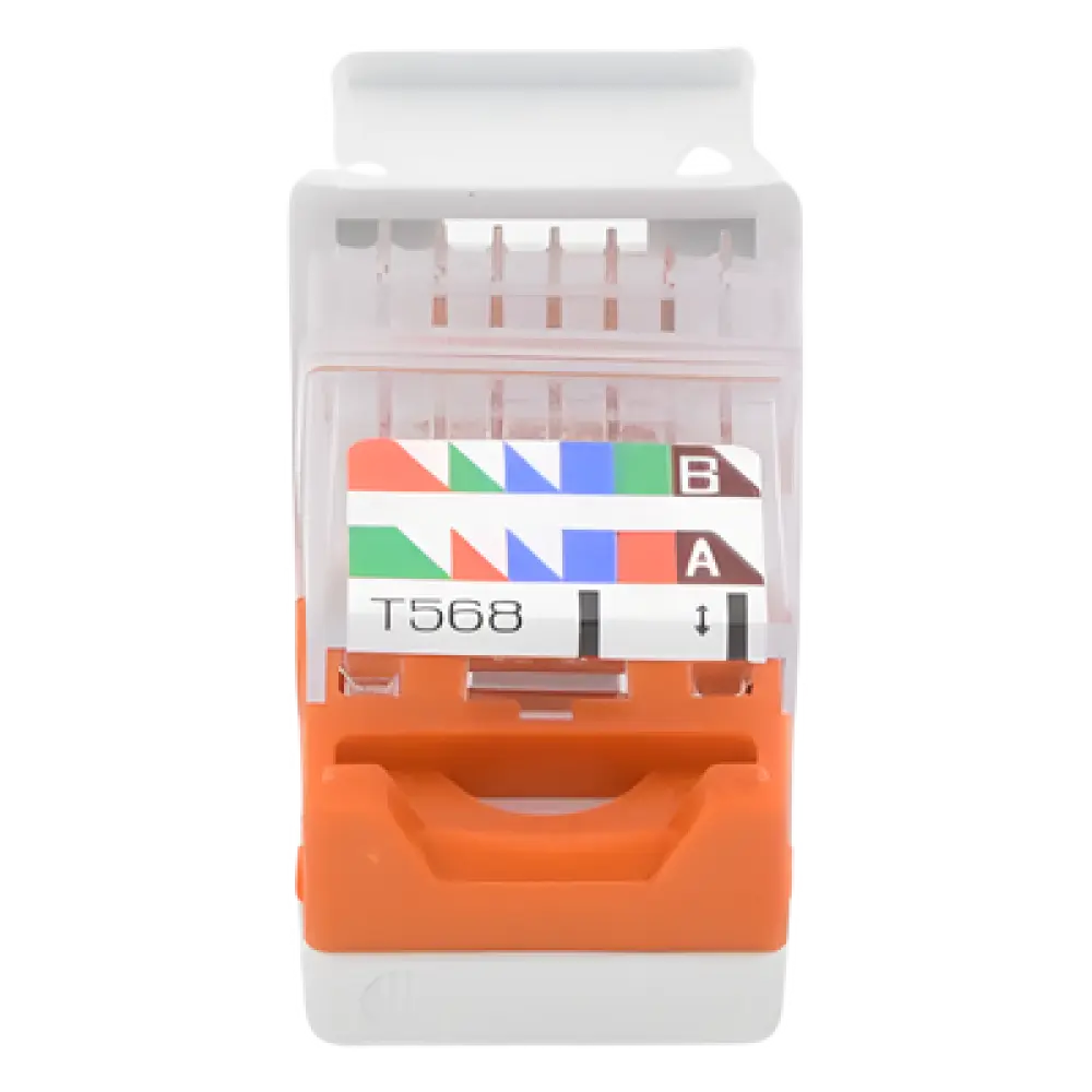 Módulo Jack Keystone / Cat 5e / Clase D / RJ45 / Leadframe / T568A/B / Sin Blindaje / Blanco