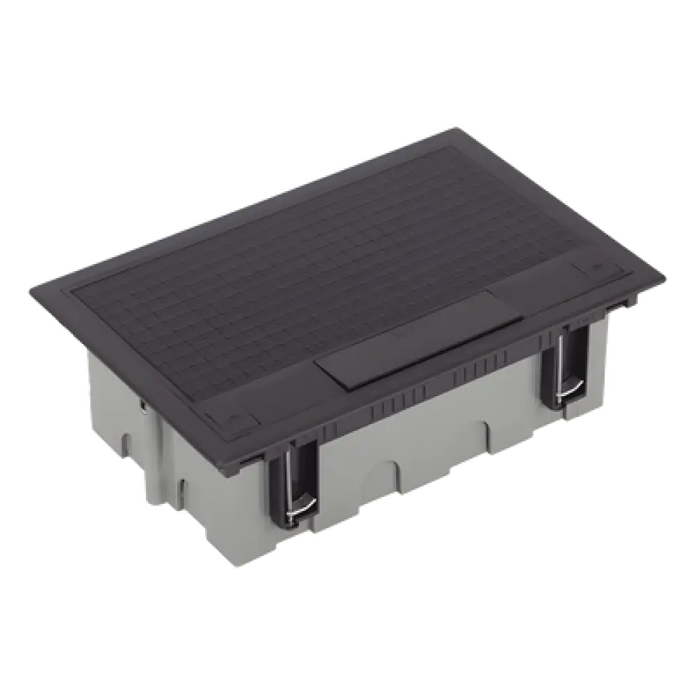 Caja de Piso Falso / 4 Módulos Dobles / Profundidad Ajustable 90-120 mm (3.54-4.72 in) / IK08 / +125 °C / Tapa Embellecedora