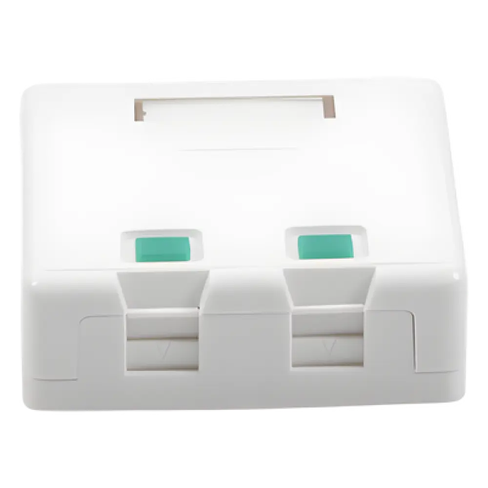 Caja de Pared / 2 Puertos Keystone / UL 94V-0 / Montaje Superficial Vertical / Incluye Kit de Herramientas