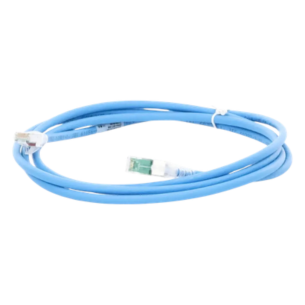 Patch Cord Cat6A S/FTP / 7 Pies (2.13 m) / CM/LS0H / Blindaje 360° / UL2043 / Alta Densidad