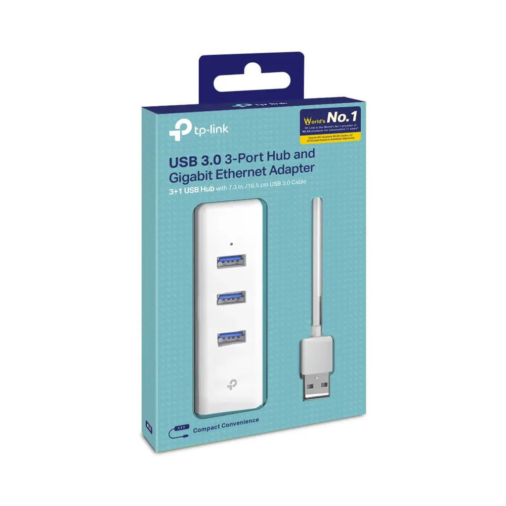 Adaptador de red Ethernet USB 3.0 a RJ45 10/100/1000Mbps