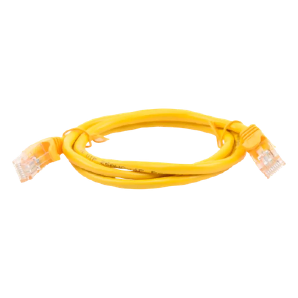 Cable de Parcheo UTP Cat5e / 1 Metro (3.28 Pies) / Amarillo / RJ45 / 100 Ohm