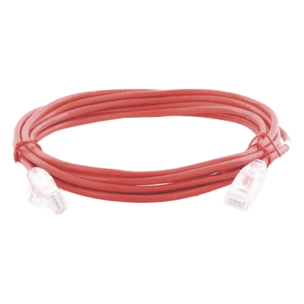Cable de Parcheo Slim UTP Cat6A / 3 m (9.84 ft) / 28 AWG / RJ45 / Rojo