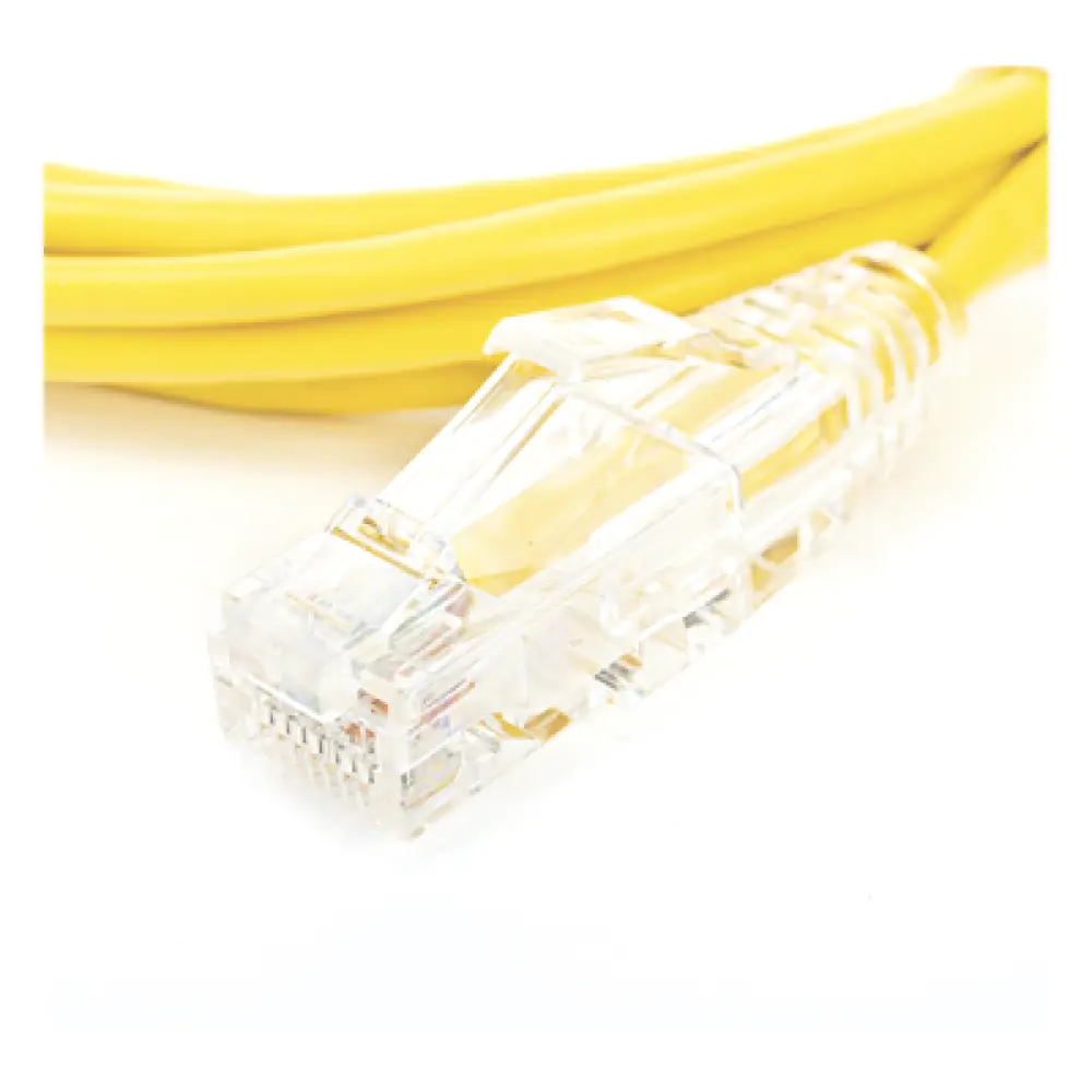 Cable de Parcheo Slim UTP Cat6 / 1.5 m (4.92 ft) / 28 AWG / Amarillo / 1 Gbps