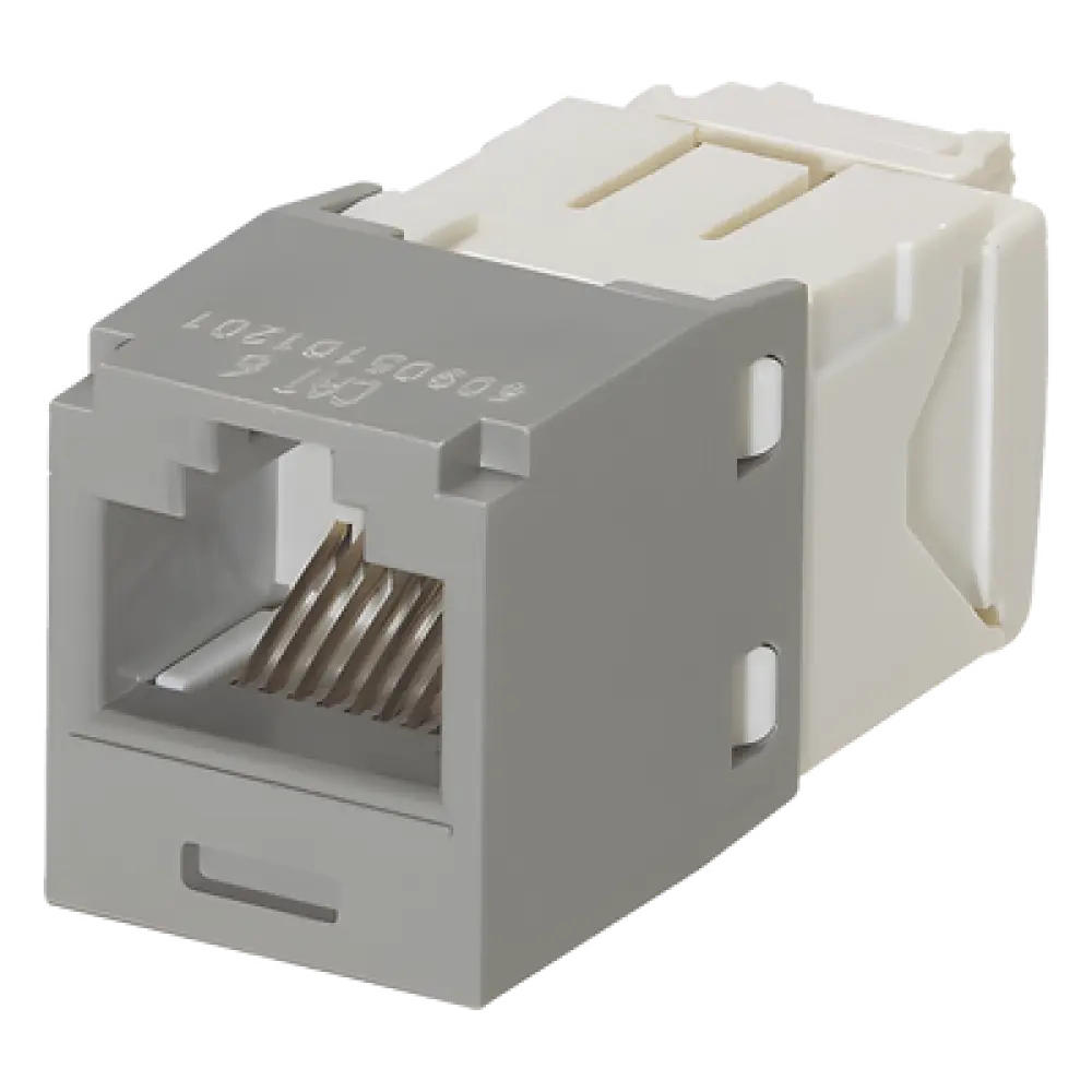 Módulo Jack RJ45 / Cat 6 / 8P8C / Terminación TG Sin Impacto / 2500 Ciclos / Gris