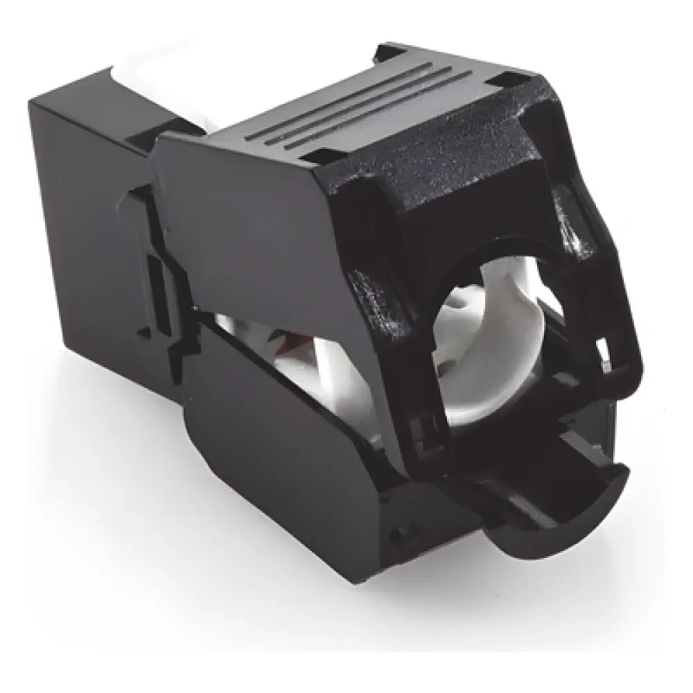 Módulo Jack Keystone / Cat5e / Toolless / Terminación 180° / UTP / 1 Puerto / Color Negro