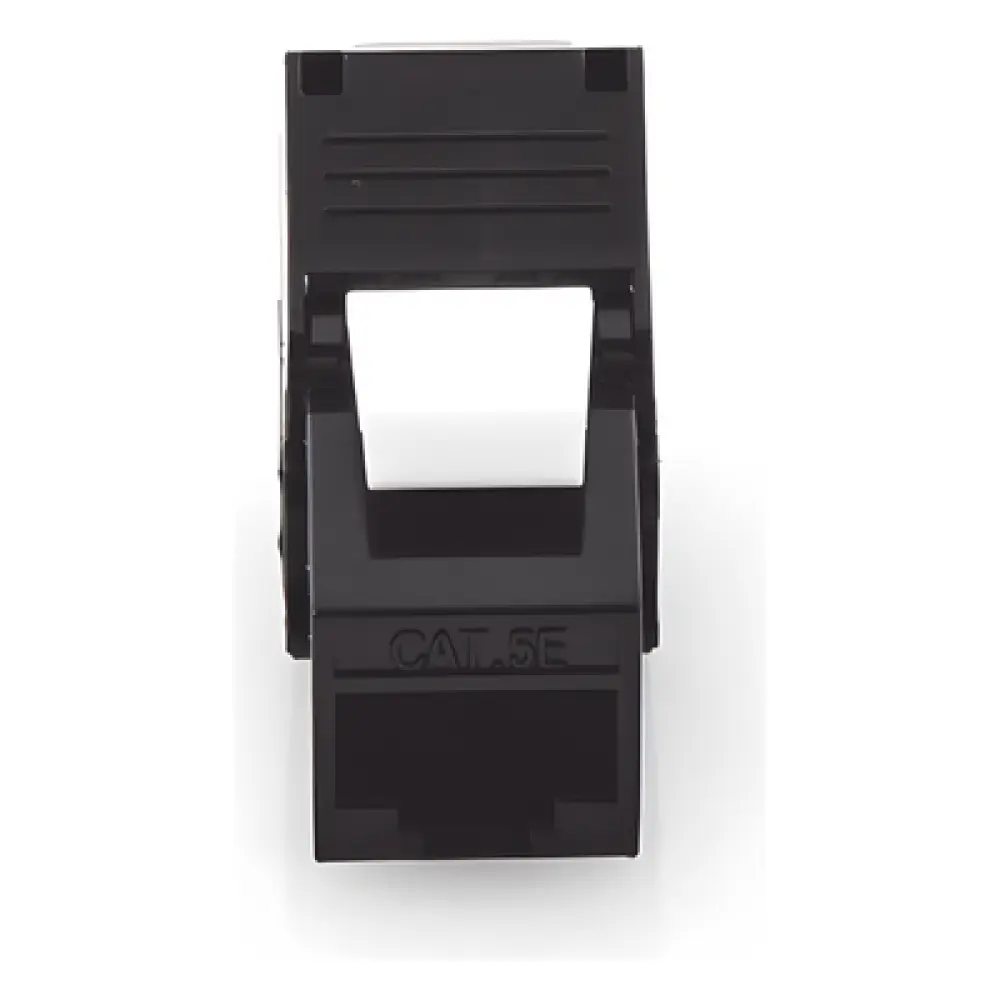 Módulo Jack Keystone / Cat5e / Toolless / Terminación 180° / UTP / 1 Puerto / Color Negro