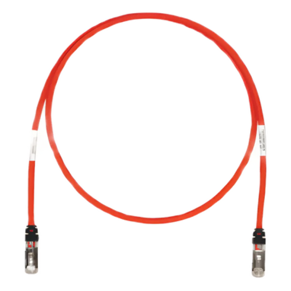 Patch Cord Cat6A / Blindado S/FTP / 1.52 m (5 ft) / 500 MHz / 26 AWG / PoE++ 2500 Ciclos / LS0H / Color Rojo