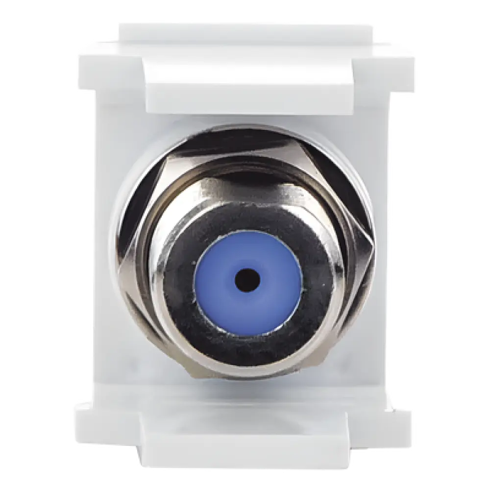 Módulo Acoplador Coaxial Tipo F / Keystone / 75 Ohms / 3.0 GHz / 29.6x16.7x21.8 mm / 1.17x0.66x0.86 ft