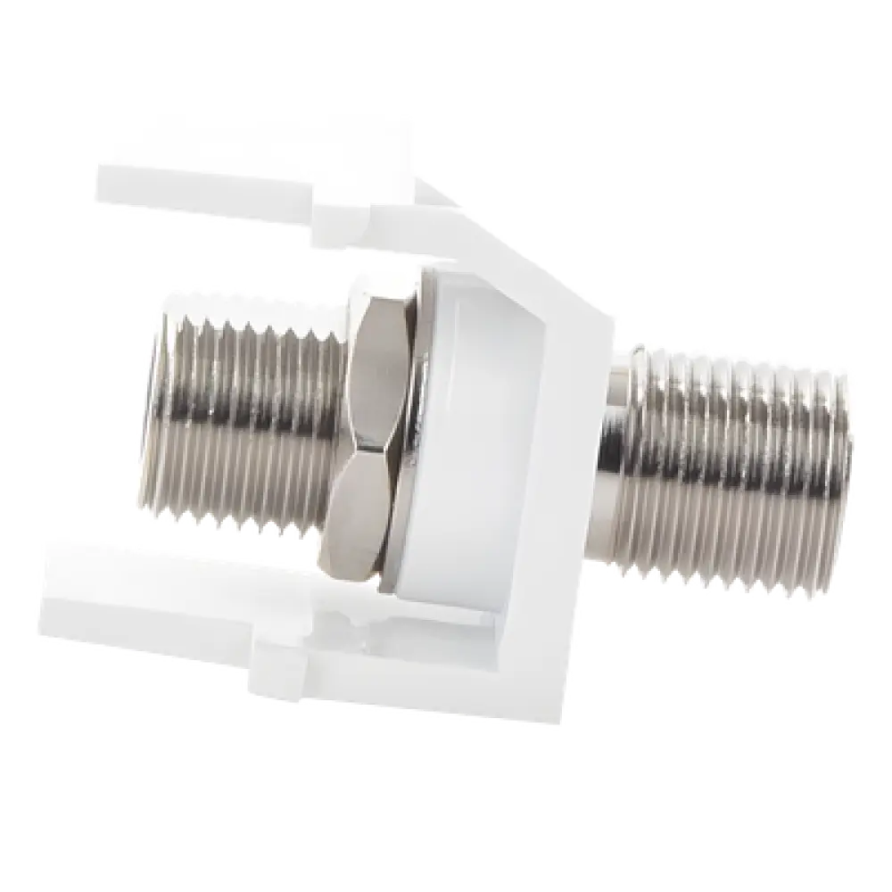 Módulo Acoplador Coaxial Tipo F / Keystone / 75 Ohms / 3.0 GHz / 29.6x16.7x21.8 mm / 1.17x0.66x0.86 ft